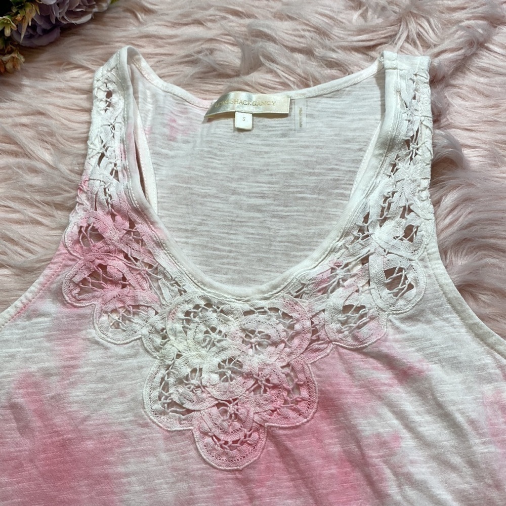 LoveShackFancy Fornina Tank in Pink Tye Dye sz S - Picture 5 of 11